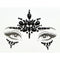 SS INTERNATIONALS Costume Accessories Black Swan Face Art Crystal Stickers, 1 Count 840482505620