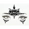 SS INTERNATIONALS Costume Accessories Black Swan Face Art Crystal Stickers, 1 Count 840482505620
