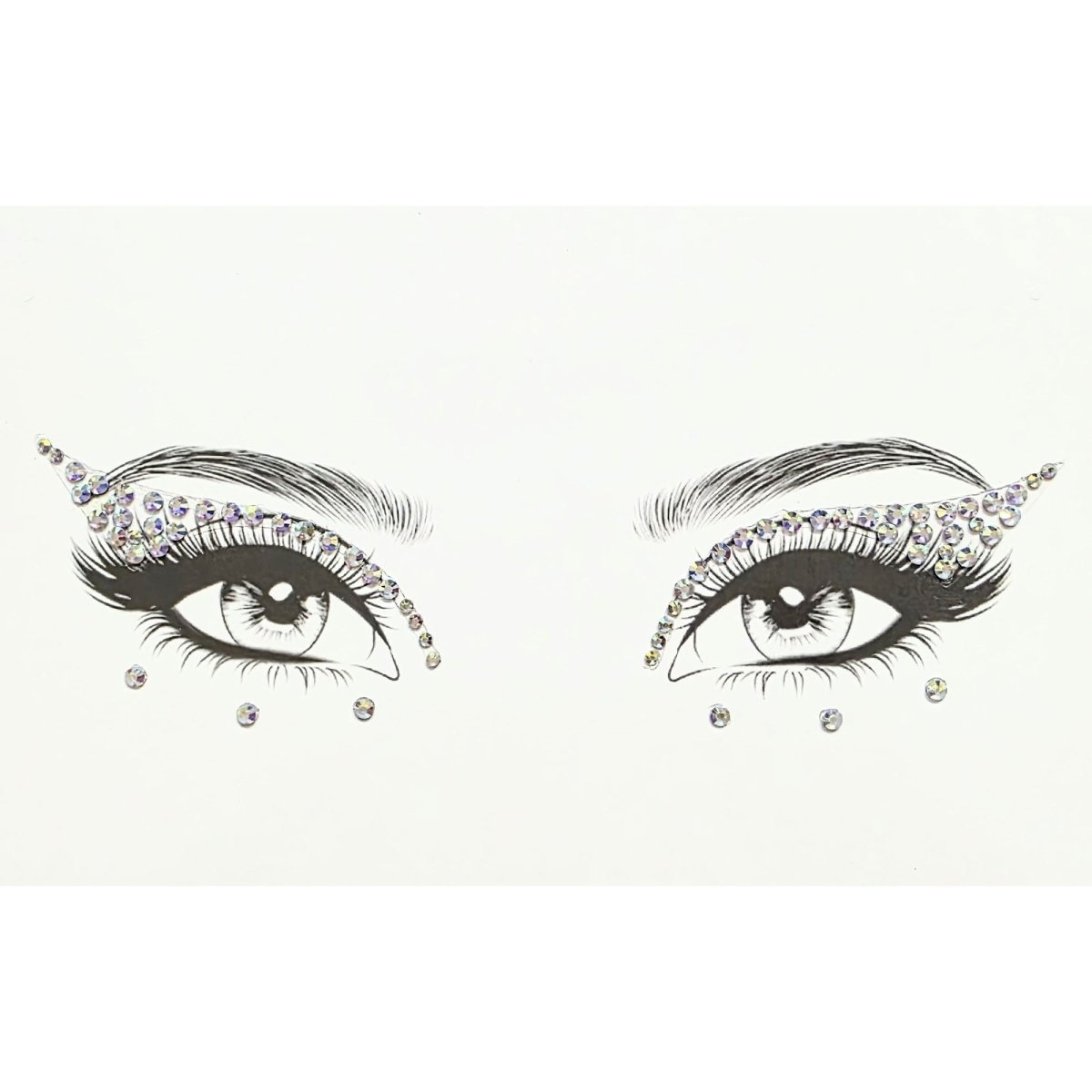 SS INTERNATIONALS Costume Accessories Iridescent Eyeshadow Face Art Crystal Stickers, 1 Count 840482505729