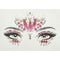 SS INTERNATIONALS Costume Accessories Pink Pearl Face Art Crystal Stickers, 1 Count 840482505668