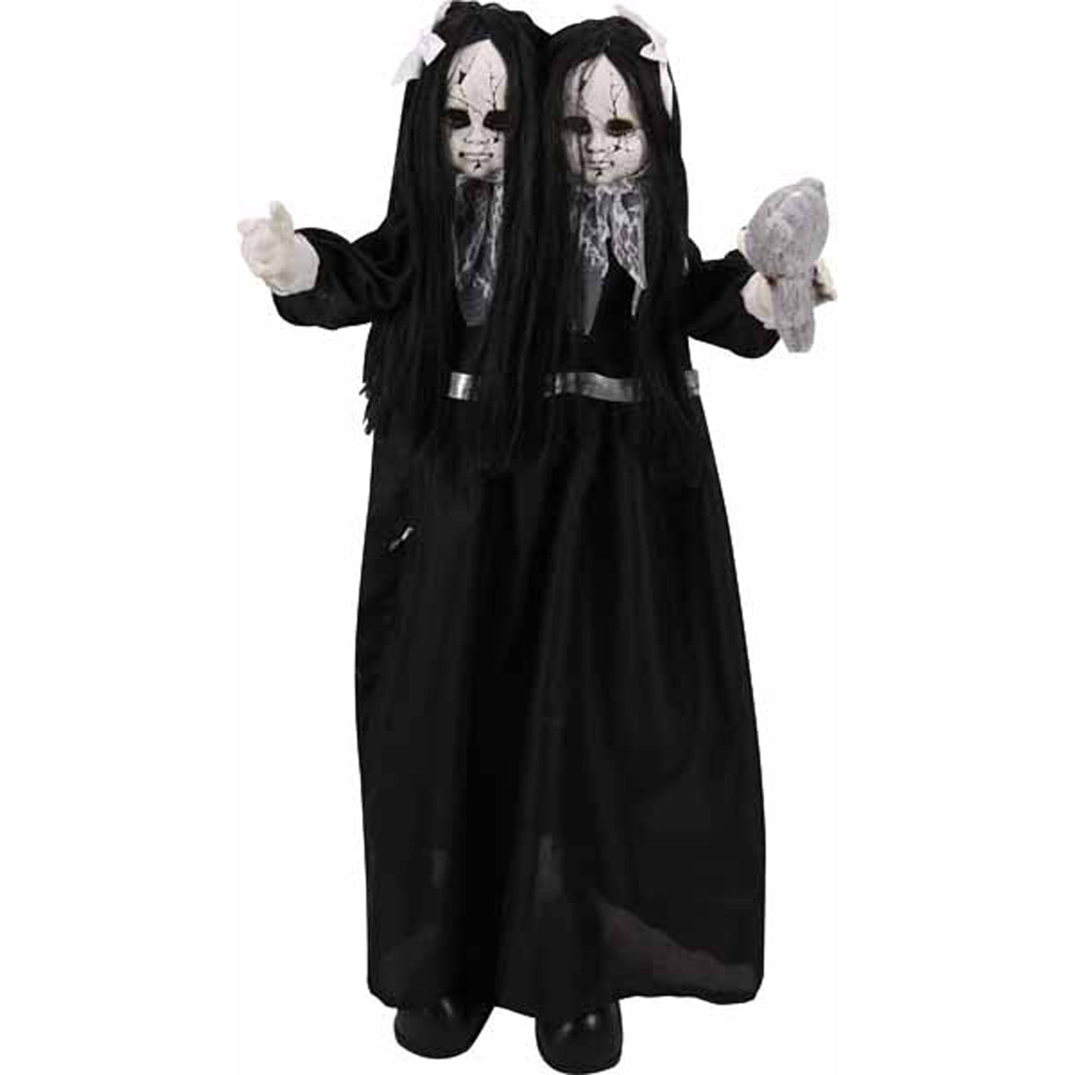 SUNSTAR INDUSTRIES Halloween Double-Head Creepy Girl, 36 inches, 1 Count 762543666395