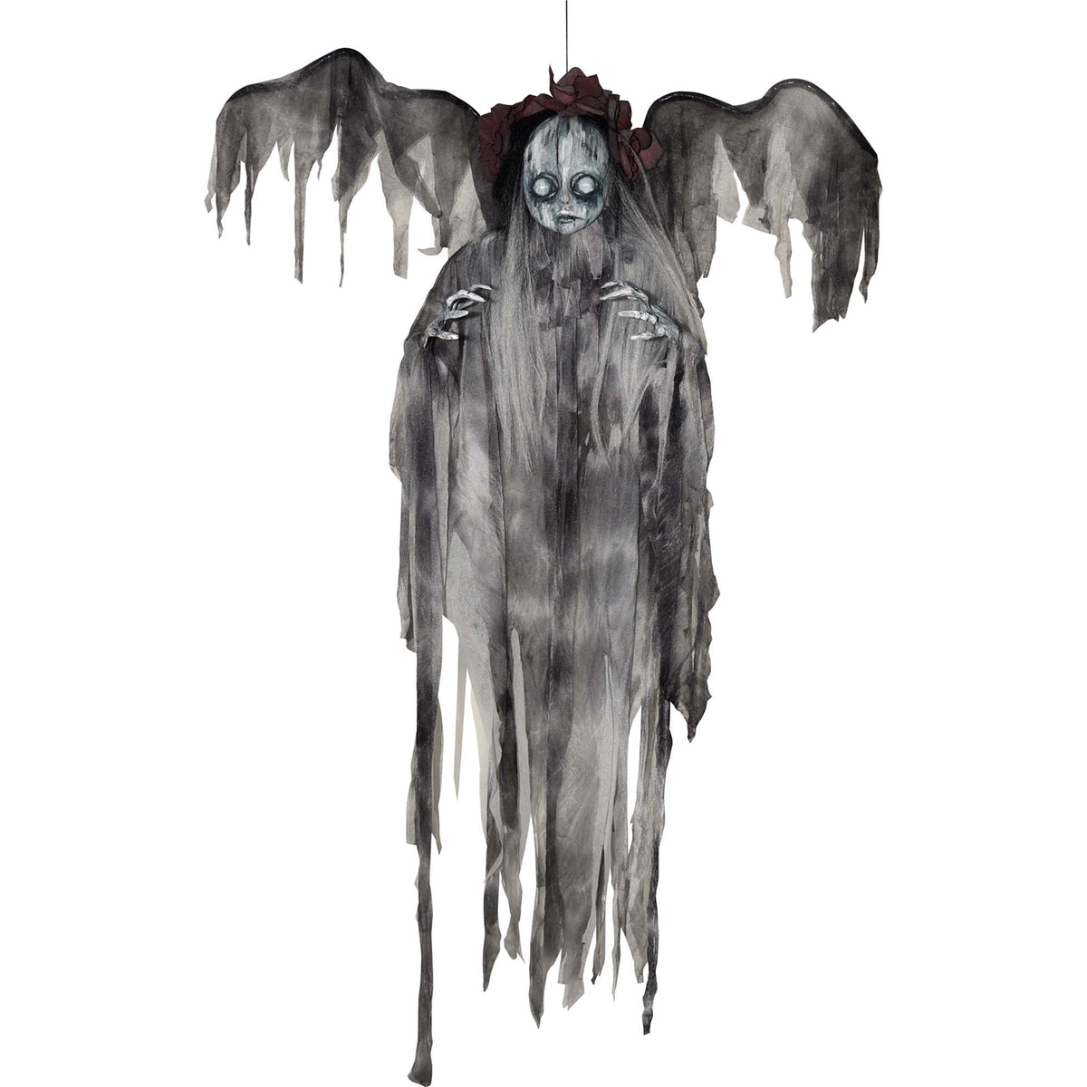 SUNSTAR INDUSTRIES Halloween Hanging Creepy Girl With Wings, 1 Count