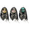 SUNSTAR INDUSTRIES Halloween Hanging Doll Head Decoration, Assortment, 1 Count 762543957356