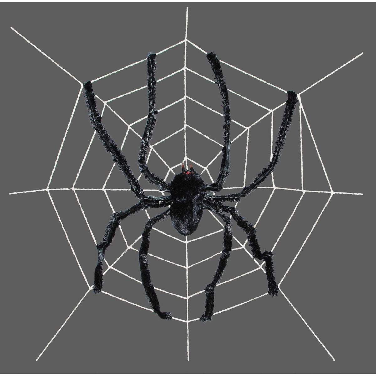 SUNSTAR INDUSTRIES Halloween Spider Web With Giant Spider, 1 Count 762543828571