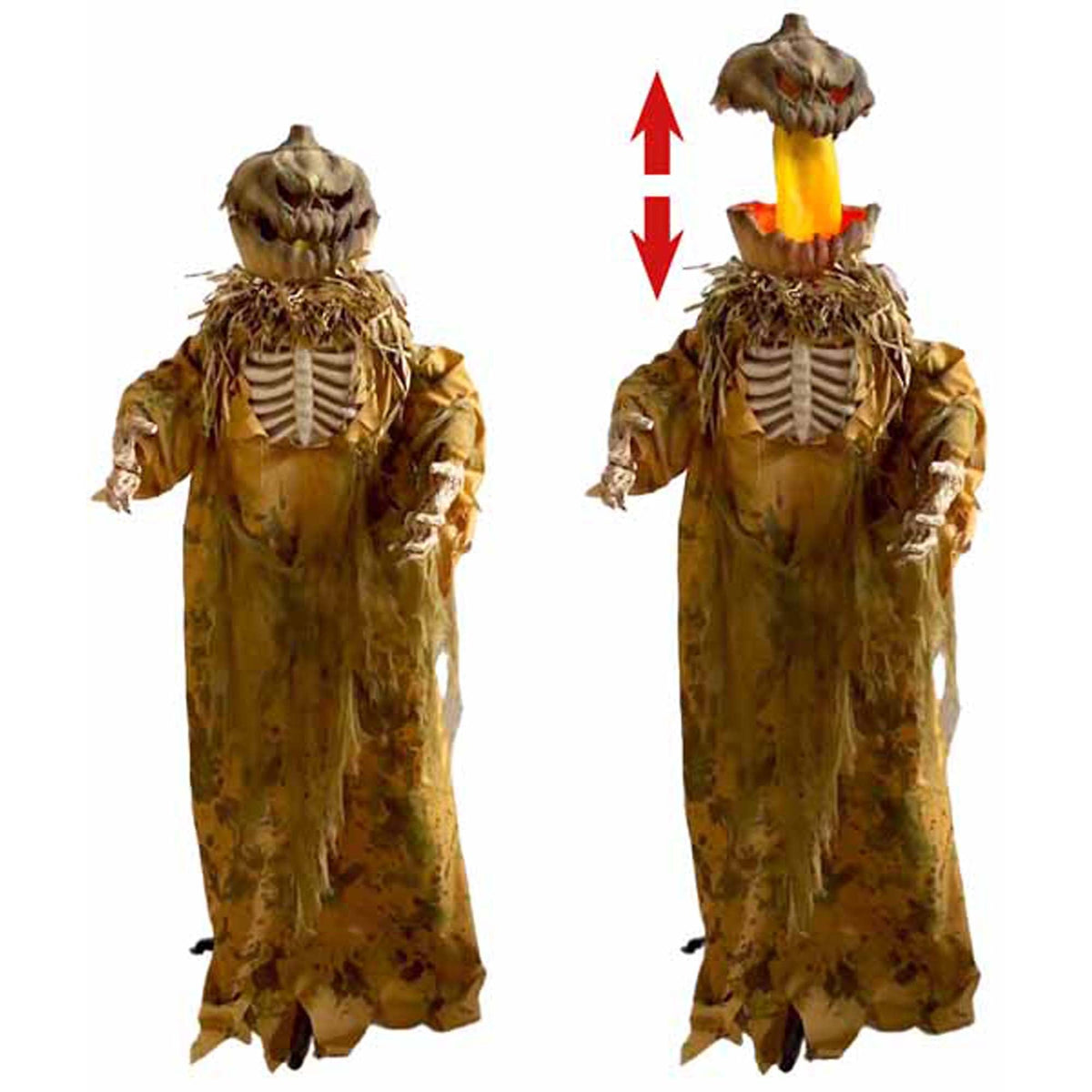 SUNSTAR INDUSTRIES Halloween Standing Pop Up Head Pumpkin Man, 67 Inches, 1 Count
