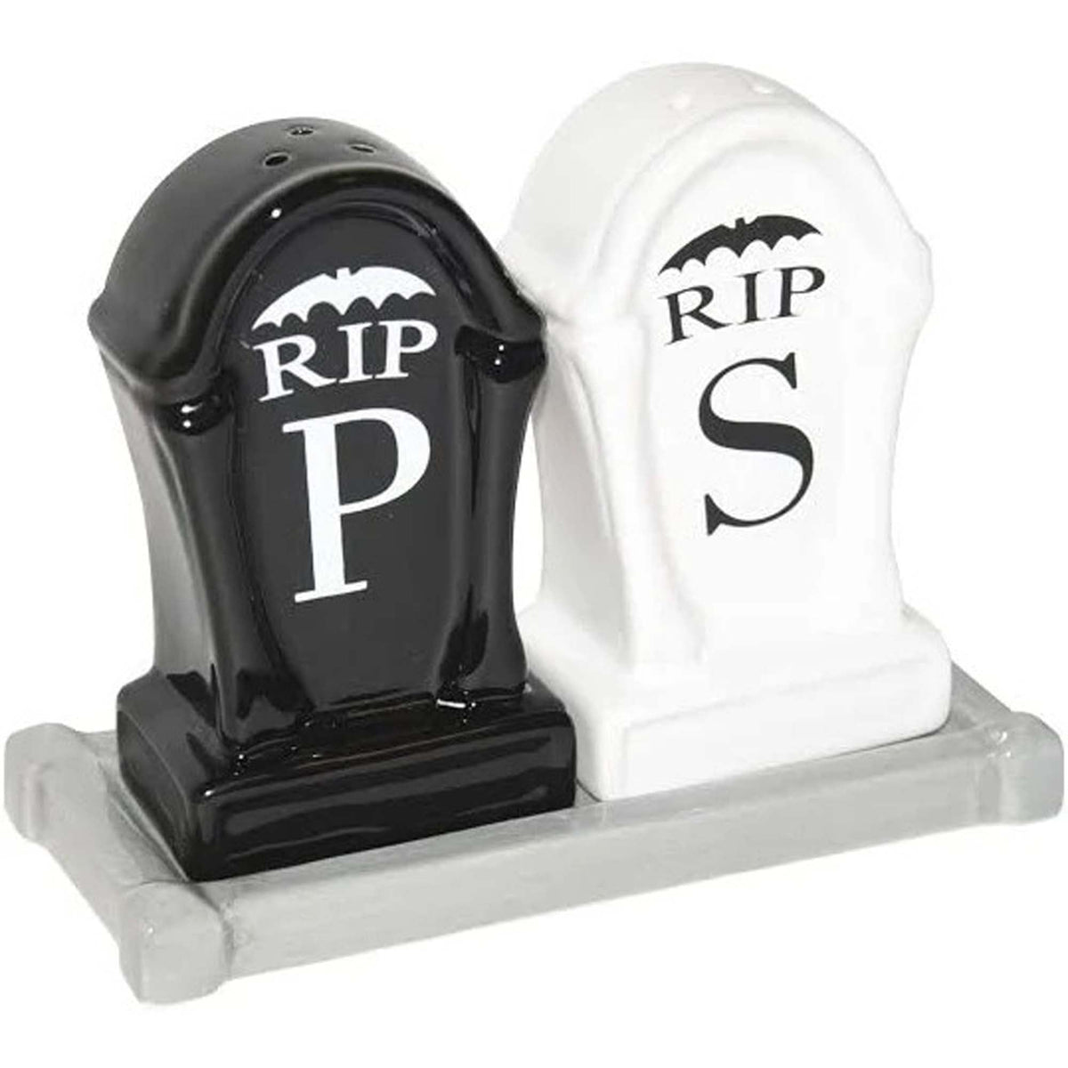 SUNSTAR INDUSTRIES Halloween Tombstone Salt And Pepper Shaker, 1 Count 762543458594