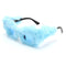 Taizhou Two Circles Trading Co. Ltd. Costume Accessories Blue Fur Sunglasses for Adults 810120719337