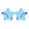 Taizhou Two Circles Trading Co. Ltd. Costume Accessories Blue Star Shaped Sunglasses for Adults 840482501448
