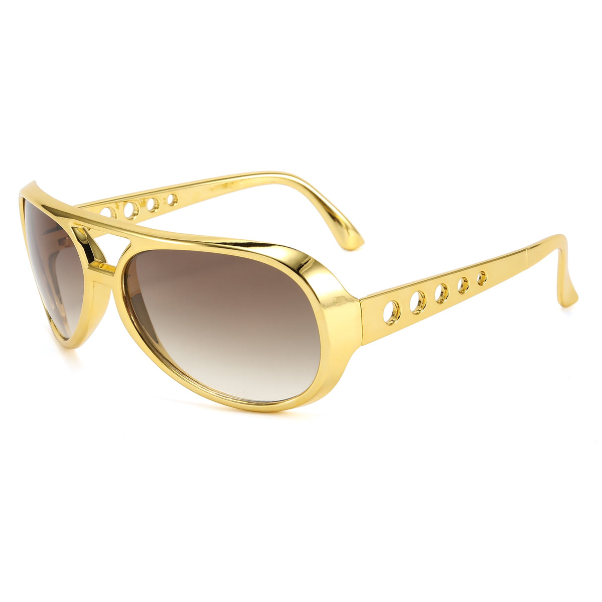 Taizhou Two Circles Trading Co. Ltd. Costume Accessories Gold Disco Sunglasses for Adults 810120719375
