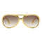 Taizhou Two Circles Trading Co. Ltd. Costume Accessories Gold Disco Sunglasses for Adults 810120719375