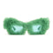 Taizhou Two Circles Trading Co. Ltd. Costume Accessories Green Fur Sunglasses for Adults 810120719368