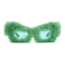Taizhou Two Circles Trading Co. Ltd. Costume Accessories Green Fur Sunglasses for Adults 810120719368