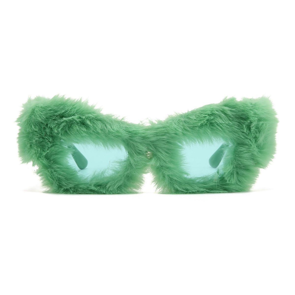 Taizhou Two Circles Trading Co. Ltd. Costume Accessories Green Fur Sunglasses for Adults 810120719368