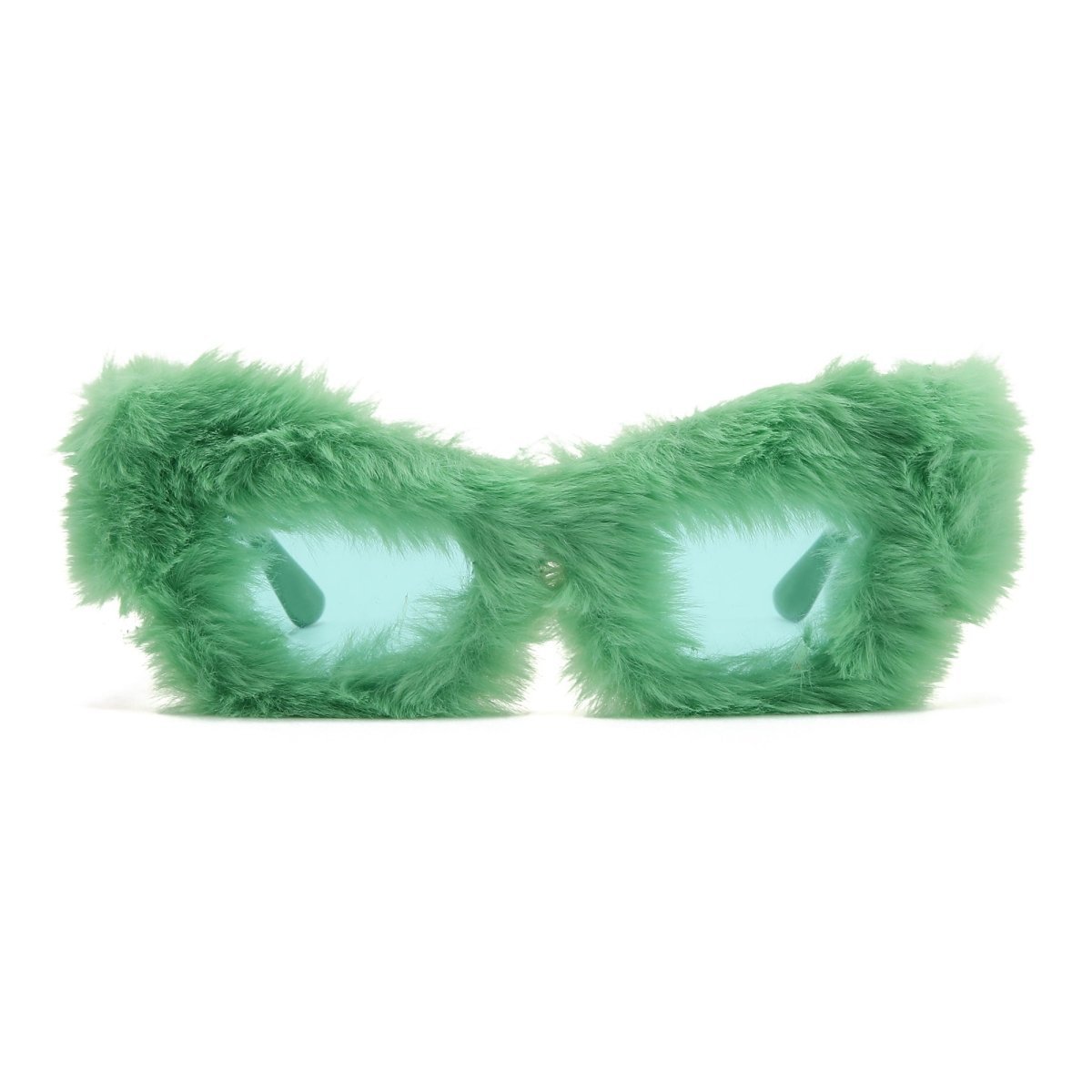 Taizhou Two Circles Trading Co. Ltd. Costume Accessories Green Fur Sunglasses for Adults 810120719368