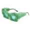 Taizhou Two Circles Trading Co. Ltd. Costume Accessories Green Fur Sunglasses for Adults 810120719368