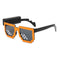 Taizhou Two Circles Trading Co. Ltd. Costume Accessories Orange LED Neon Sunglasses for Adults 810120719269