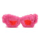 Taizhou Two Circles Trading Co. Ltd. Costume Accessories Pink Fur Sunglasses for Adults 810120719313
