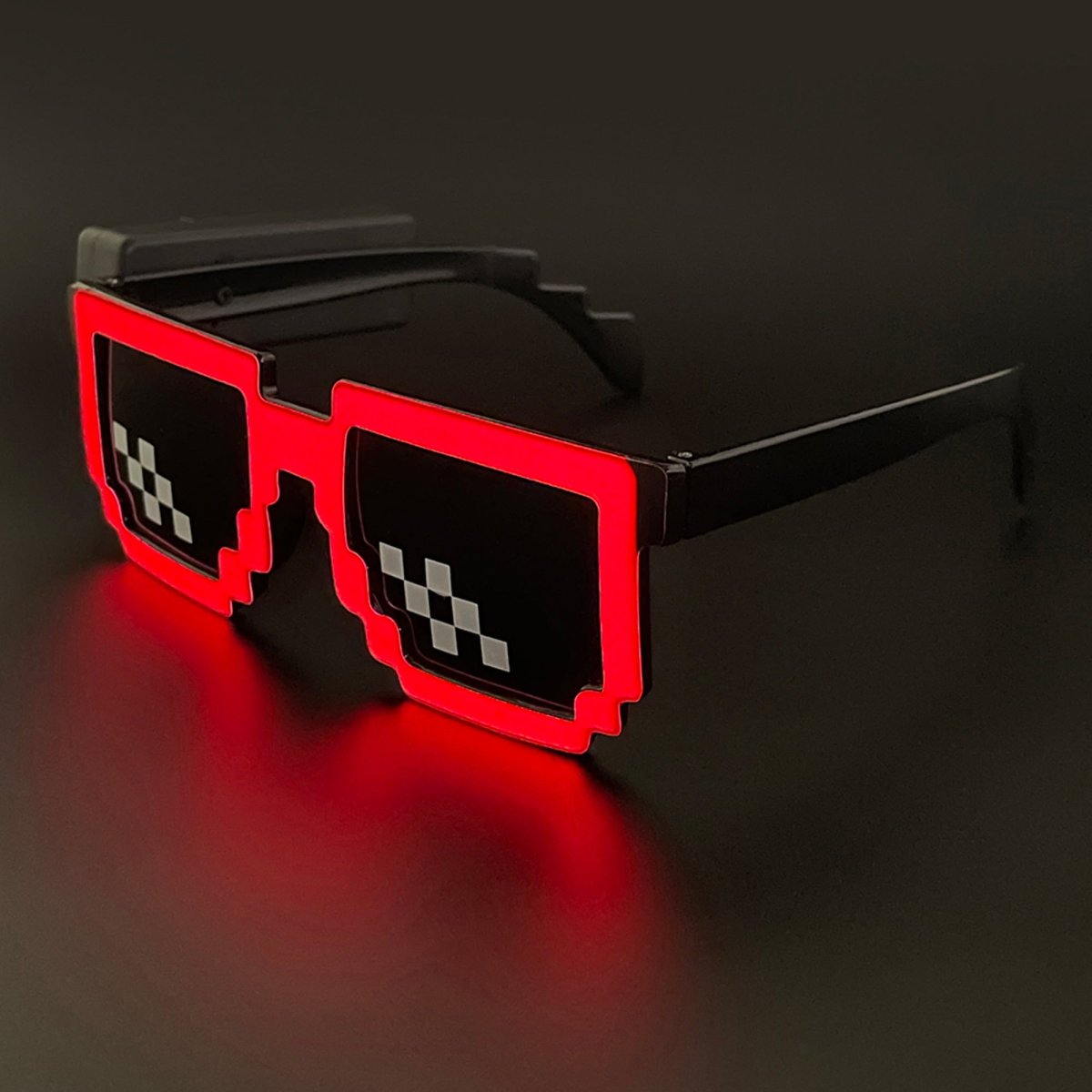 Taizhou Two Circles Trading Co. Ltd. Costume Accessories Red LED Neon Sunglasses for Adults 810120719306