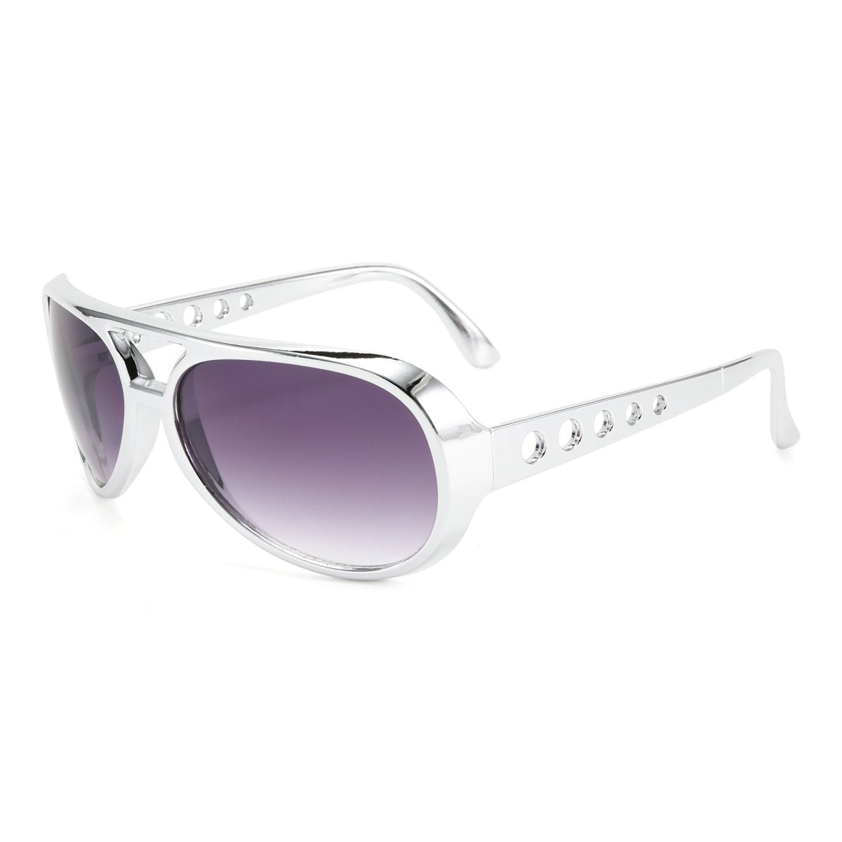 Taizhou Two Circles Trading Co. Ltd. Costume Accessories Silver Disco Sunglasses for Adults 810120719382