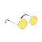 Taizhou Two Circles Trading Co. Ltd. Costume Accessories Yellow Hippie Round Glasses for Adults 810077658703