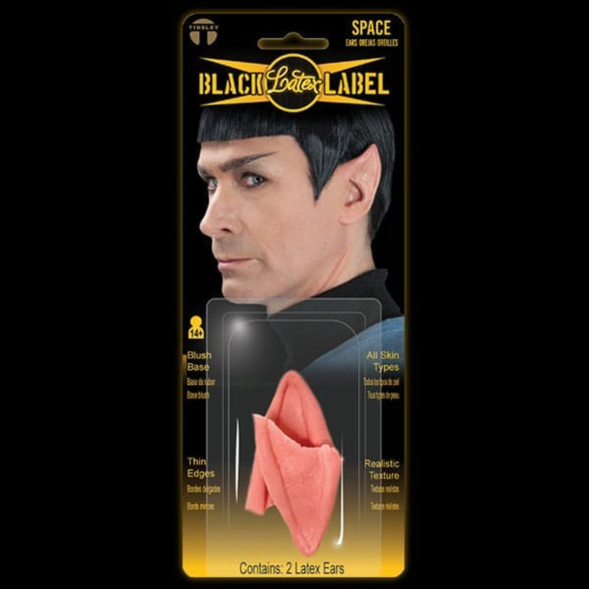 TINSLEY TRANSFERS INC Costume Accessories Latex FX Pointed Ears Prosthetics, 1 Count 813722022096