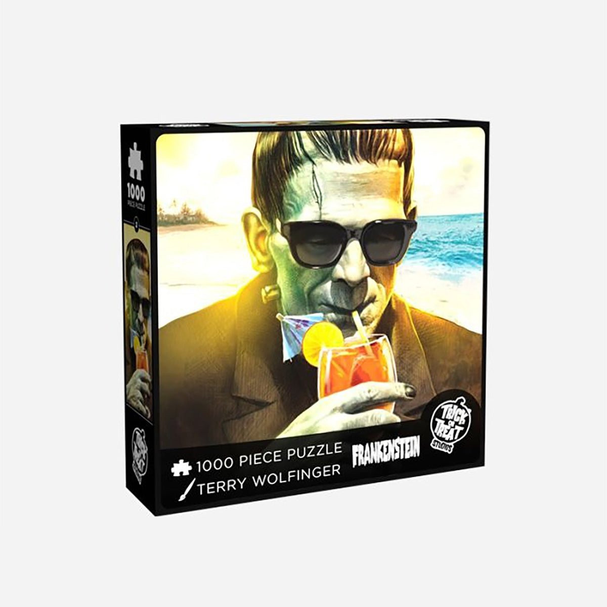 TRICK OR TREAT STUDIOS INC Halloween Frankenstein In The Beach Puzzle, 1000 Pieces, 1 Count 810116280599