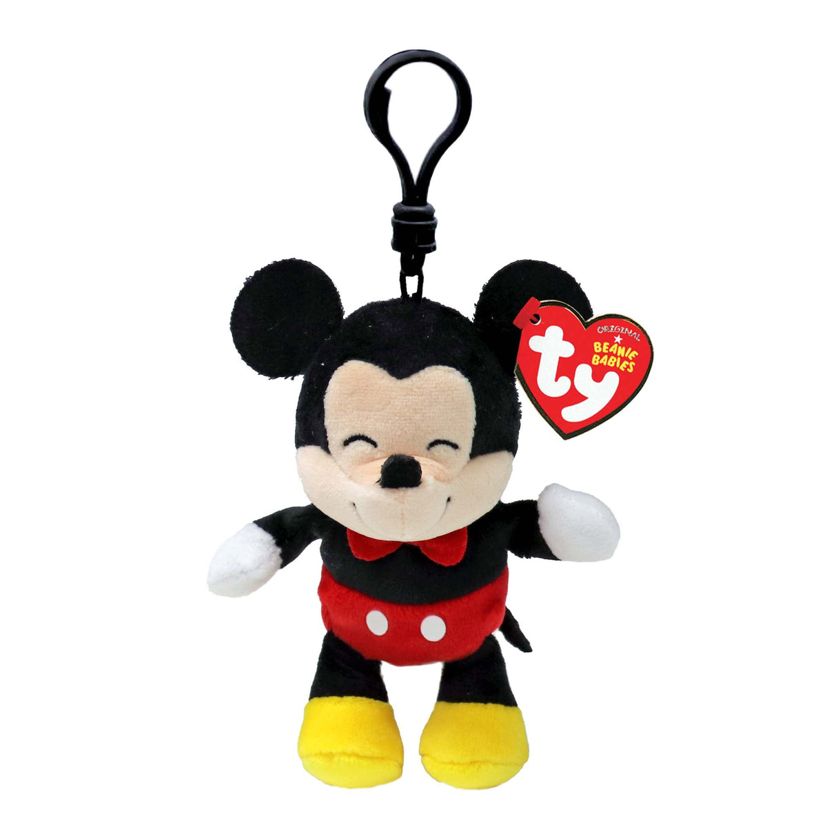 TY INC Plushes Disney TY Beanie Boos Plush with Clip, Mickey Mouse, 5 Inches, 1 Count