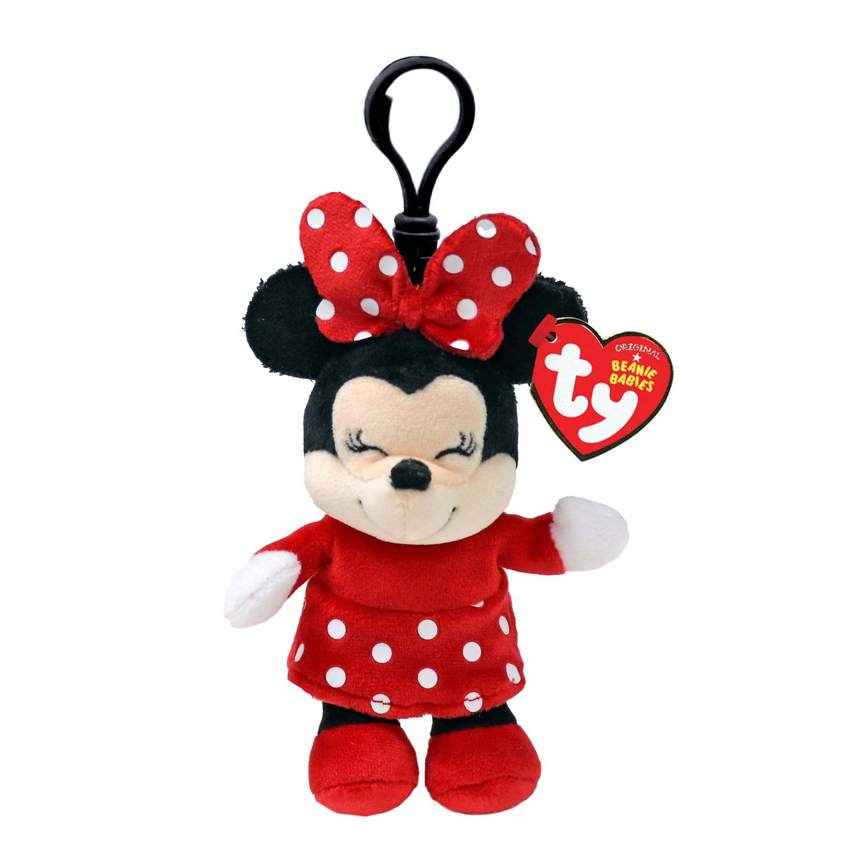 TY INC Plushes Disney TY Beanie Boos Plush with Clip, Minnie Mouse, 5 Inches, 1 Count