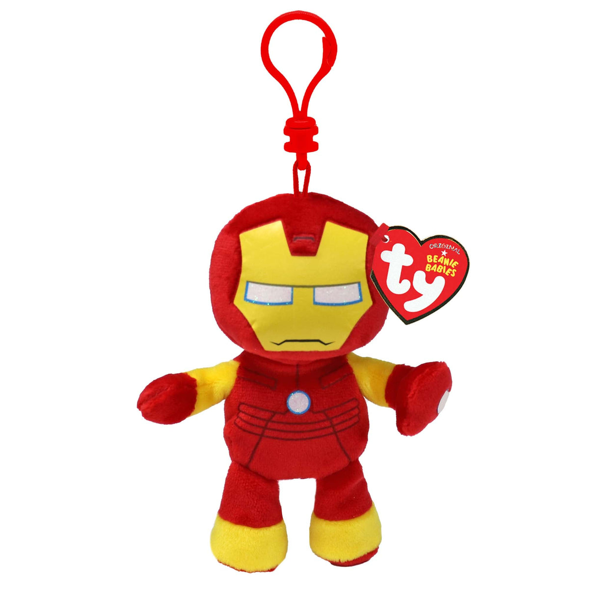 TY INC Plushes Marvel TY Beanie Boos Plush with Clip, Iron Man, 5 Inches, 1 Count