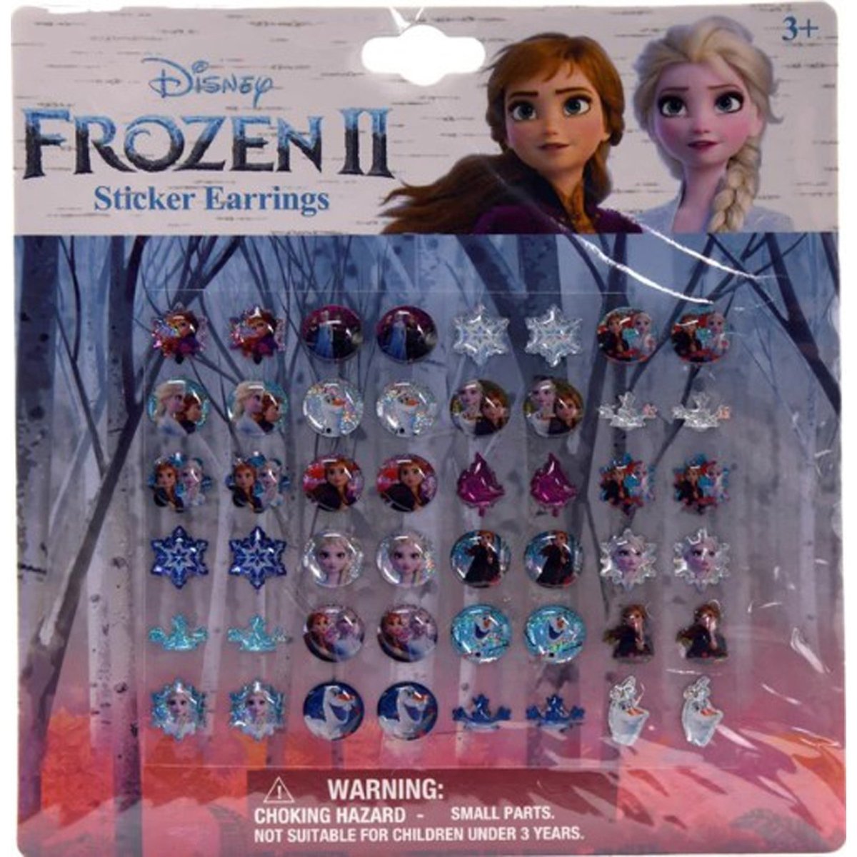 U.P.D. INC Impulse Buying Frozen Sticker Earrings, 24 Count 678634508713