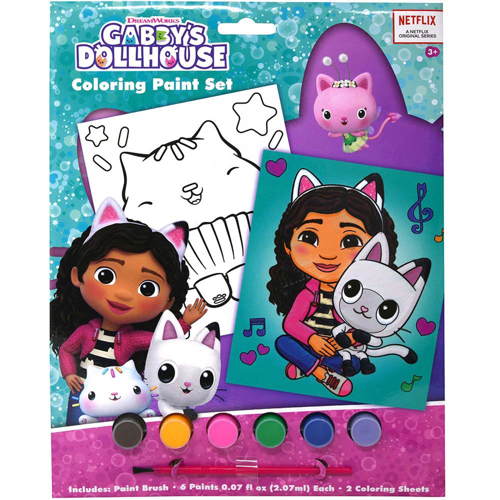 Gabby's Dollhouse Coloring Paint Set, 1 Count | Party Expert