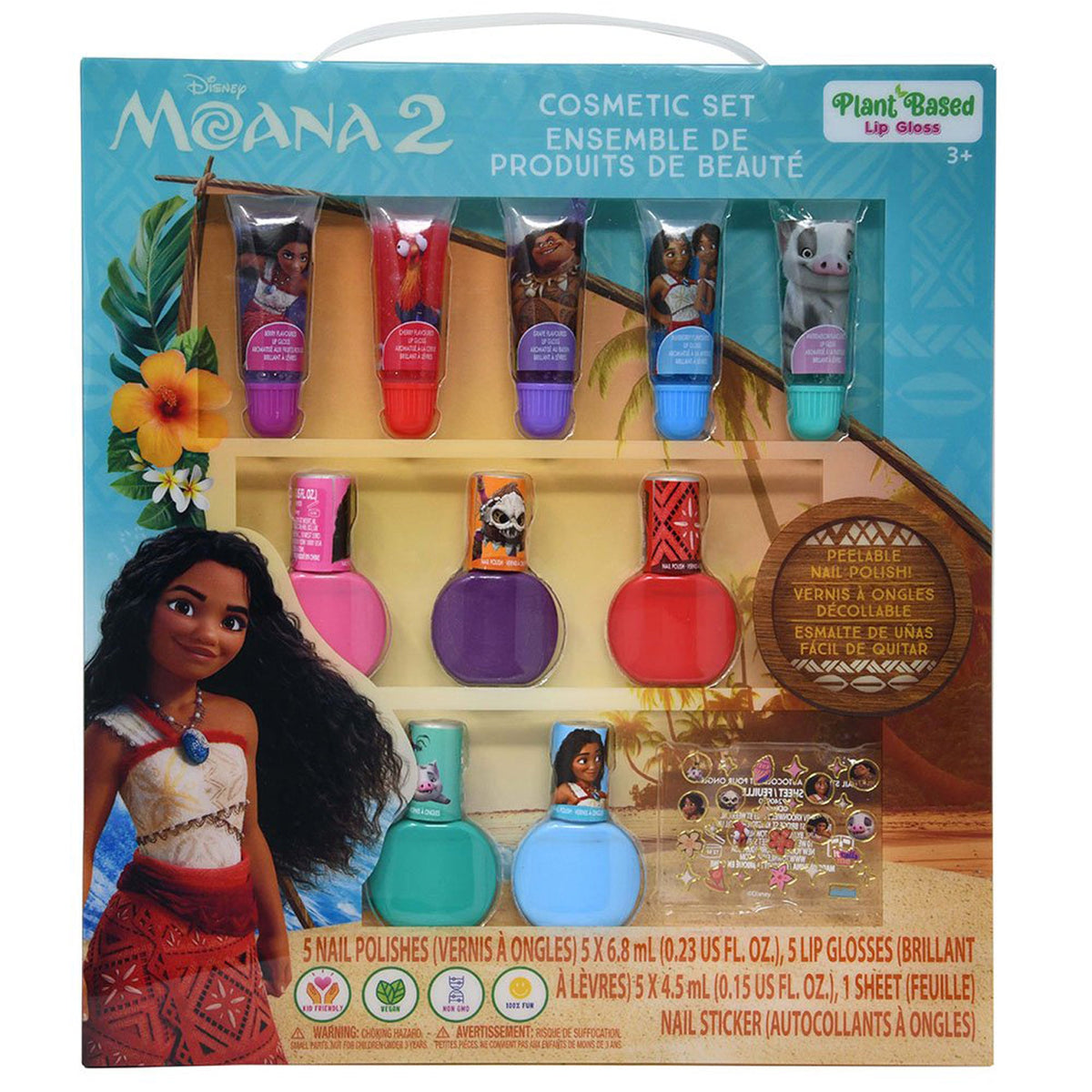 U.P.D. INC Impulse Buying Moana 2 Lip and Nail Set, Disney, 1 Count 719565511905