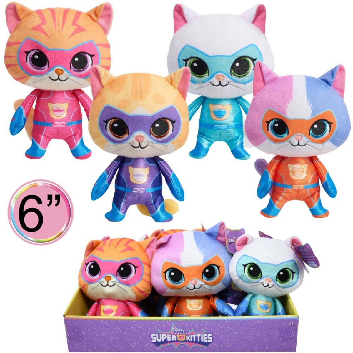 U.P.D. INC Impulse Buying Super Kitties Plush, Disney, 6 Inches, Assortment, 1 Count 886144670084