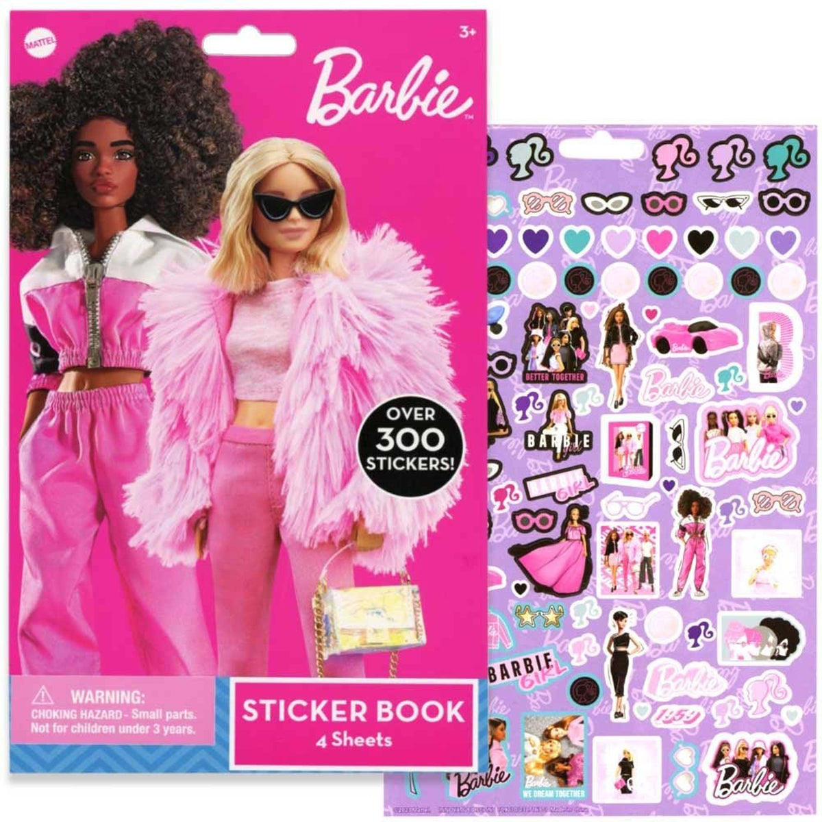 U.P.D. INC Kids Birthday Barbie Sticker Book, 4 Sheets, 1 Count 191537163013