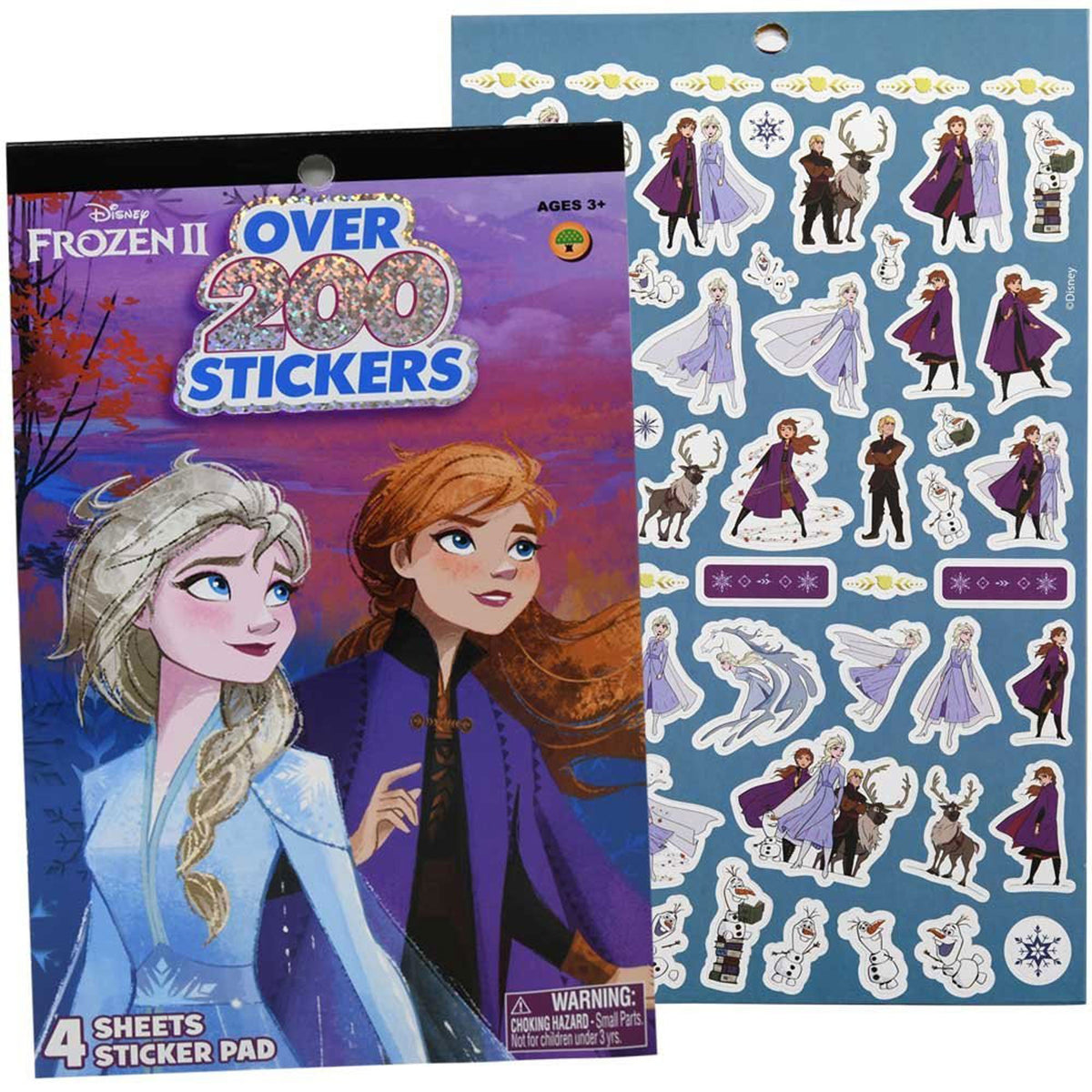U.P.D. INC Kids Birthday Frozen Sticker Book, 4 Sheets, Disney, 200 Count 724328162492