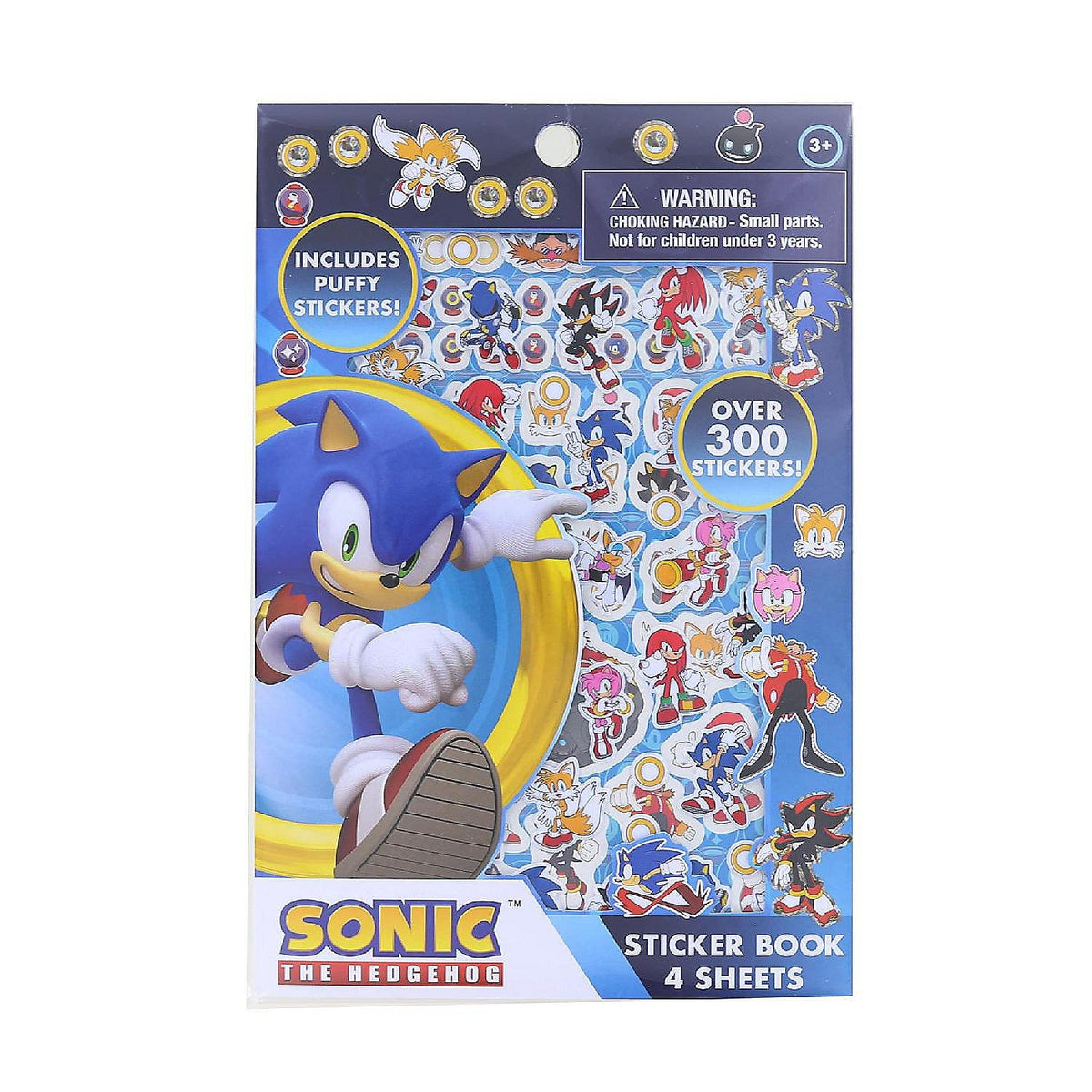 U.P.D. INC Kids Birthday Sonic the Hedgehog Puffy Sticker Sheet, 1 count 191537144289