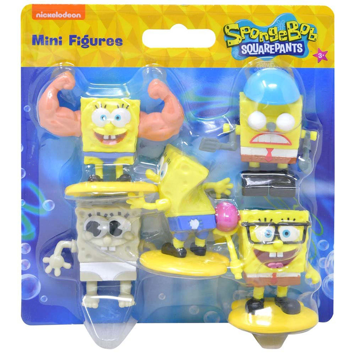U.P.D. INC Kids Birthday SpongeBob Mini Figures, 5 Count
