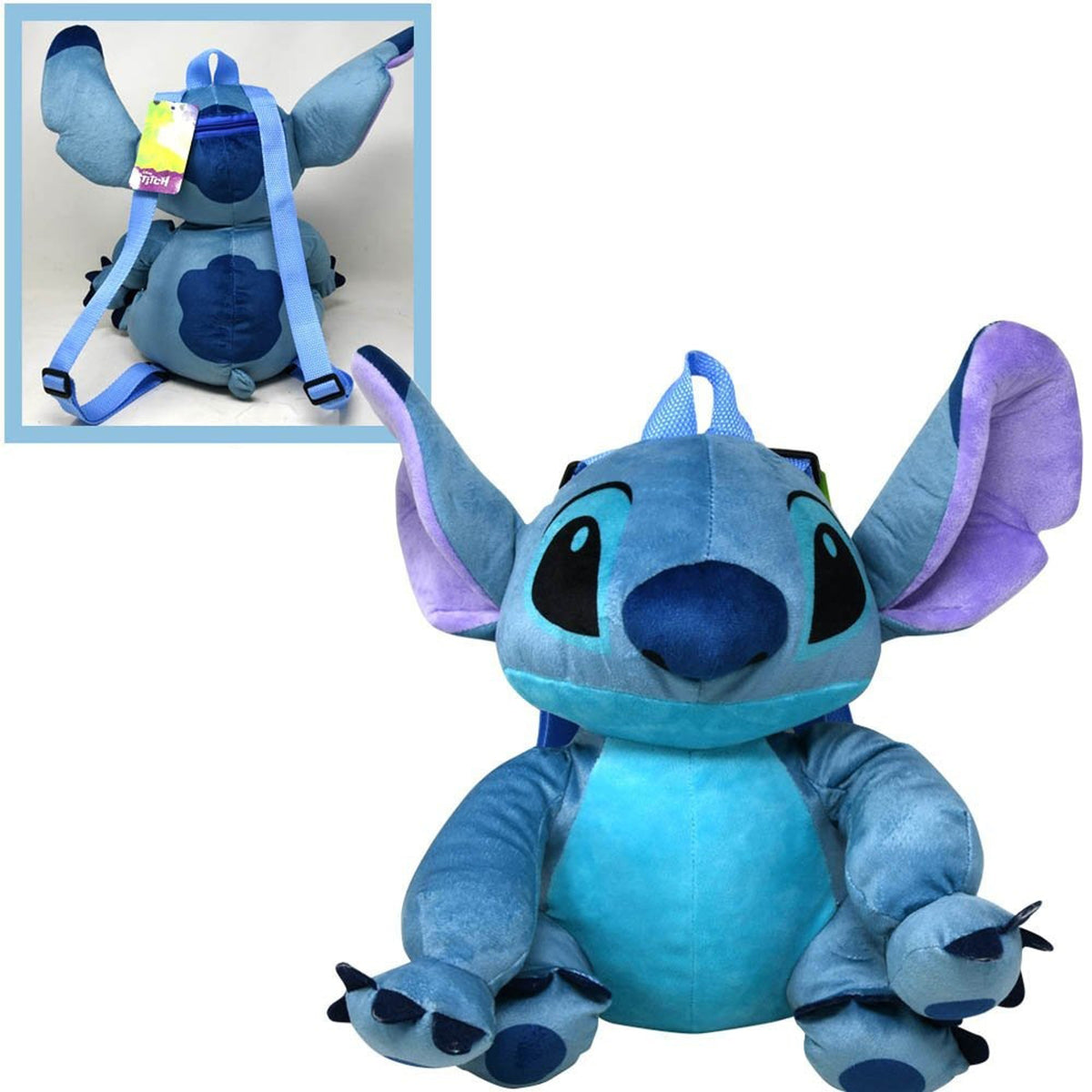 U.P.D. INC Plushes Disney Stitch Plush Backback, 12 Inches, 1 Count