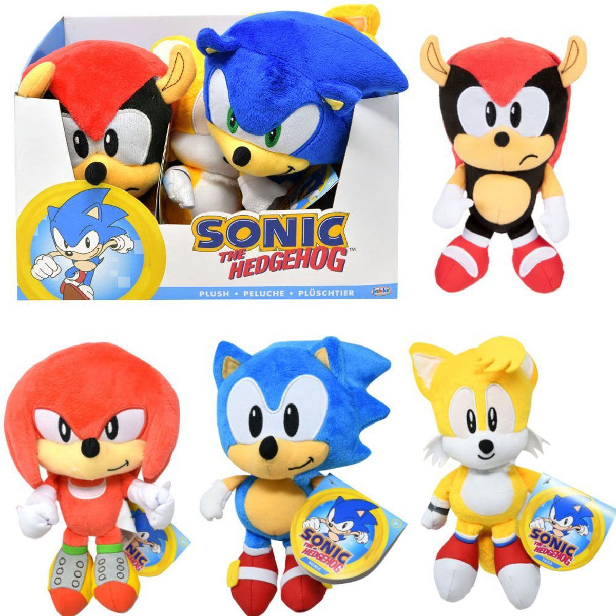 U.P.D. INC Plushes Sonic the Hedgehog Plush, 9 Inches, Assortment, 1 Count 192995418158