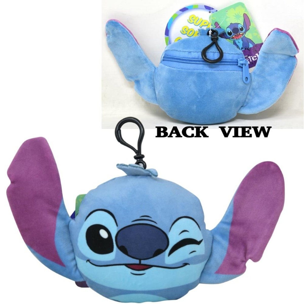 U.P.D. INC Plushes Stitch Plush Pouch, Disney, 6 Inches, 1 Count 678634519917