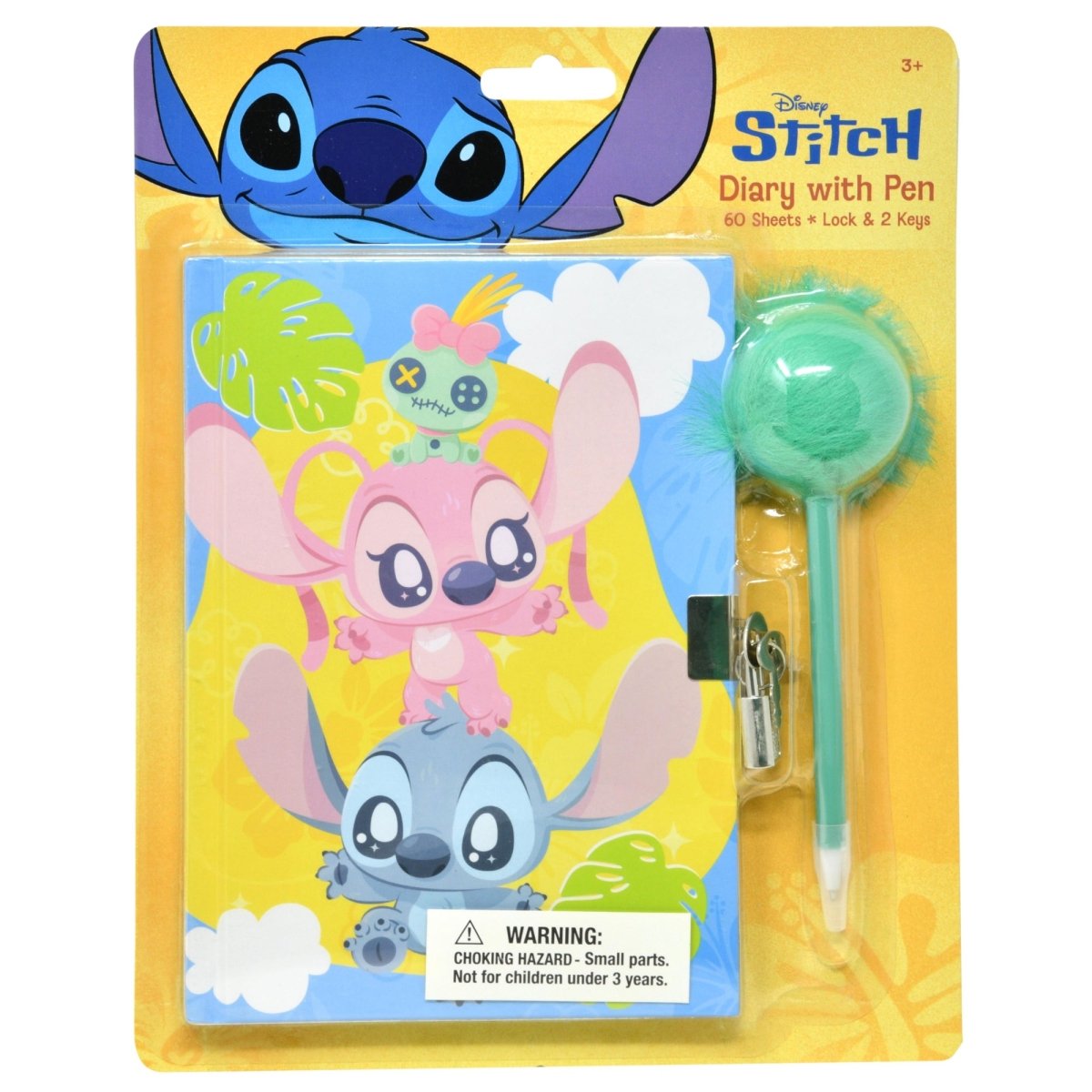 U.P.D. INC Toys & Games Stitch Kawaii Diary with Pen, Disney, 1 Count 191537195076