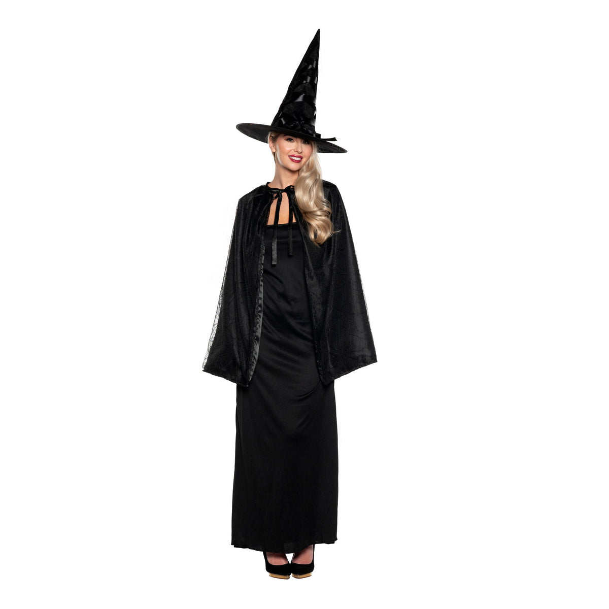 UNDERWRAPS Costume Accessories Black Witch Hat and Cape for Adults 843248160941