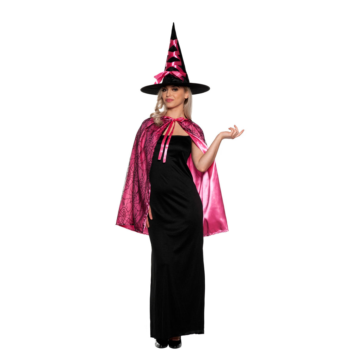 UNDERWRAPS Costume Accessories Pink Witch Hat and Cape for Adults 843248160934