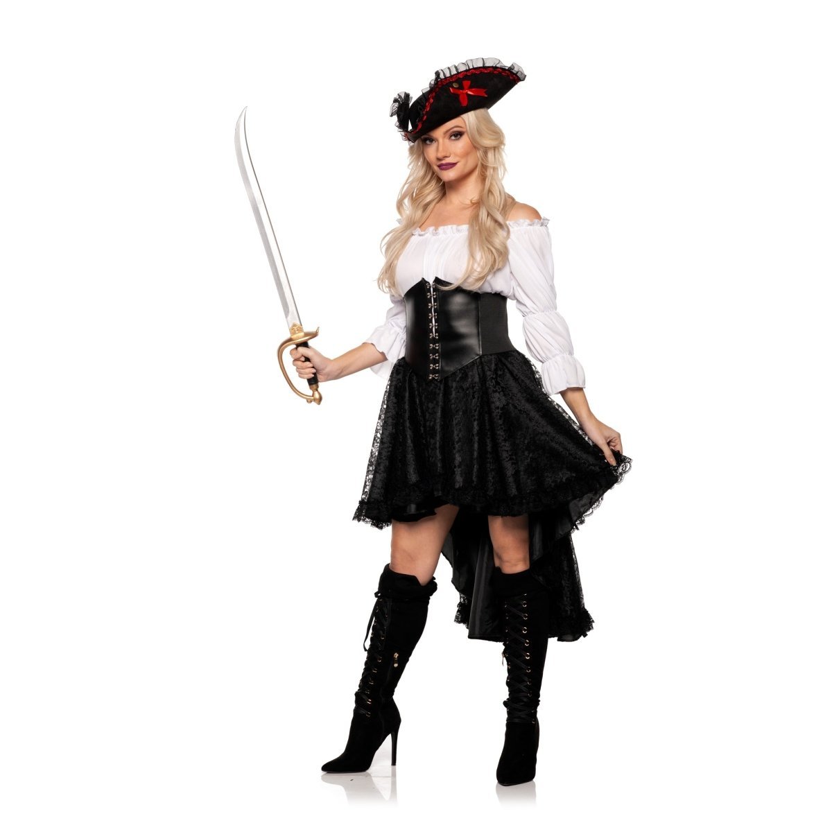 UNDERWRAPS Costumes Pirate Wench Costume for Adults, Mini Dress with Skirt