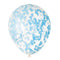 UNIQUE PARTY FAVORS Baby Shower Blue Hearts Confetti Latex Balloons, 16 Inches, 5 Count 011179733958