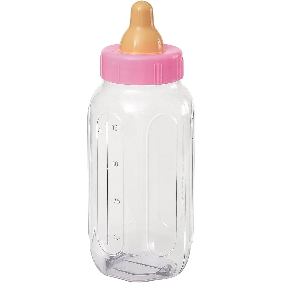 UNIQUE PARTY FAVORS Baby Shower Pink Baby Bottle Bank, 11 Inches, 1 Count 011179959570