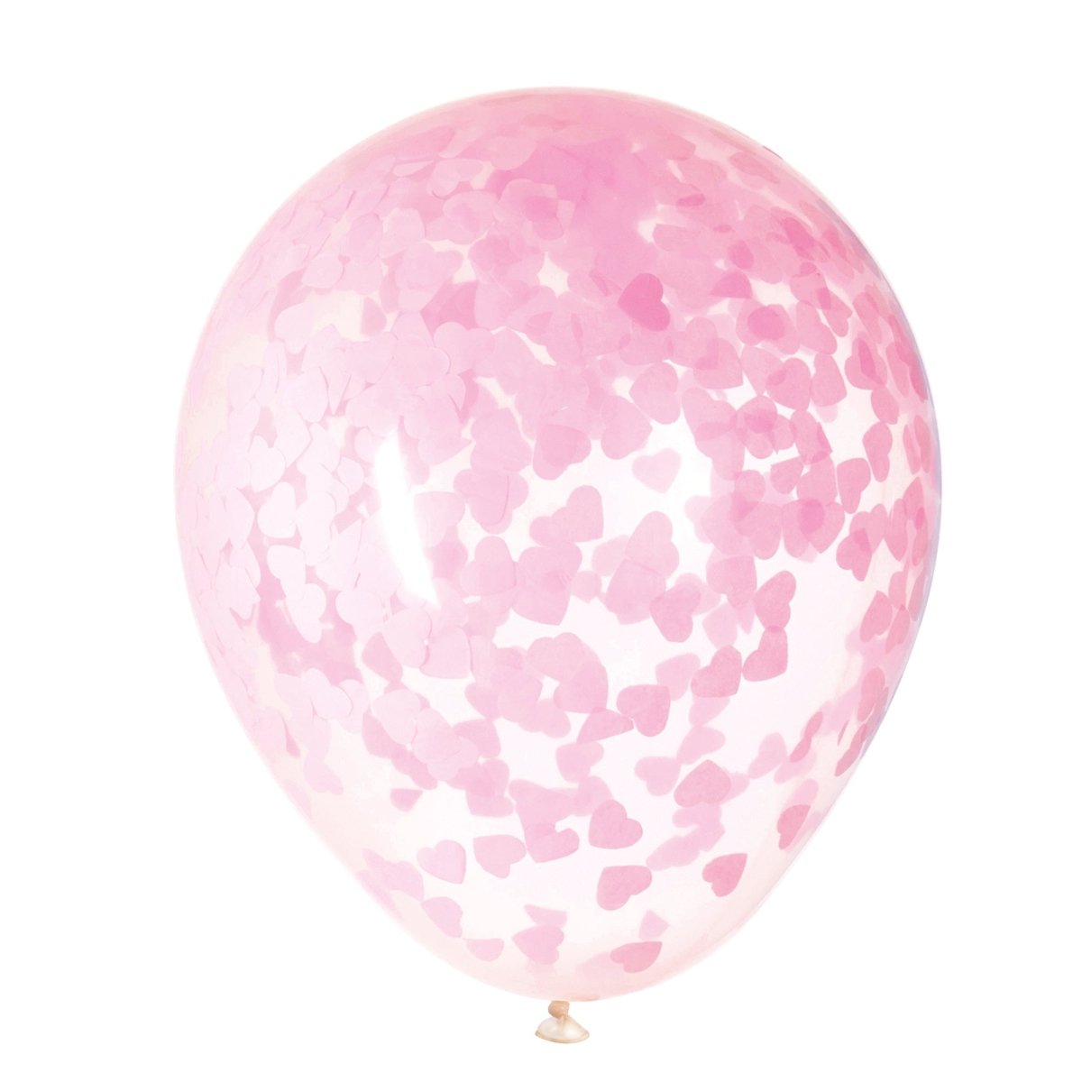 UNIQUE PARTY FAVORS Baby Shower Pink Hearts Confetti Latex Balloons, 16 Inches, 5 Count 011179733750
