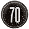 UNIQUE PARTY FAVORS Balloons Black and Silver 70th Happy Birthday Foil Balloon, 18 Inches, 1 Count