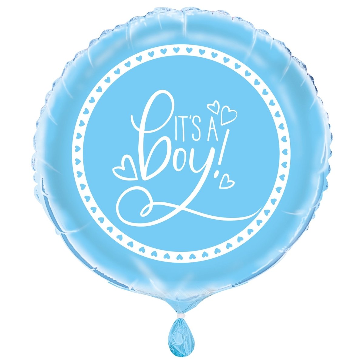 UNIQUE PARTY FAVORS Balloons Blue Hearts Foil Balloons, 18 Inches, 1 Count 011179733972