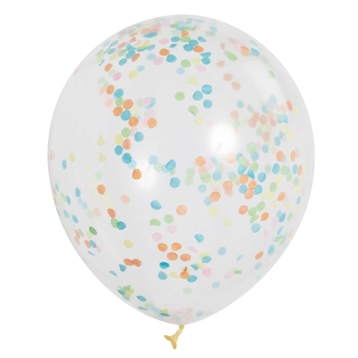 UNIQUE PARTY FAVORS Balloons Clear Latex Balloons with Confetti, 12 Inches, 6 Count 011179496150